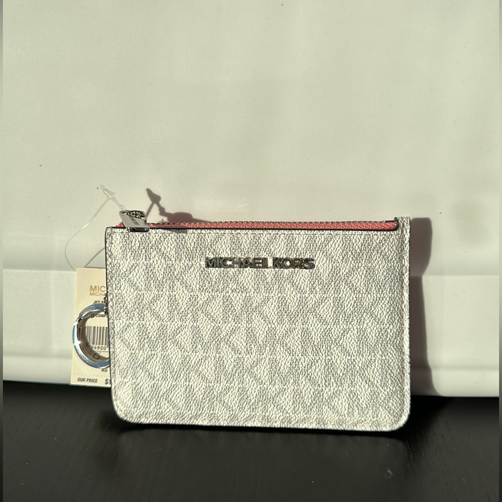 Michael Kors Jet set travel coin pouch ID key zip - Picture 2 of 8